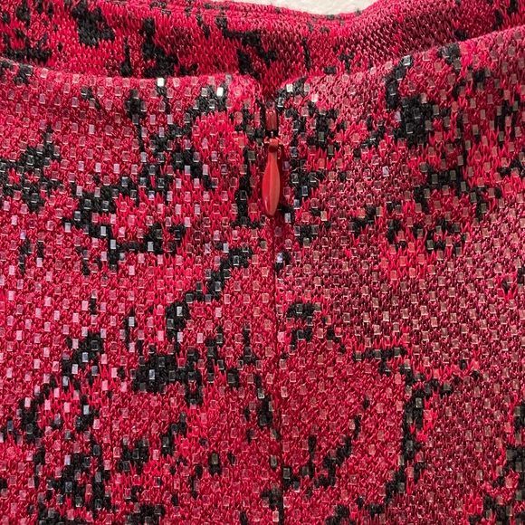 St. John Red Snake Print Knit Dress - Picture 7 of 9